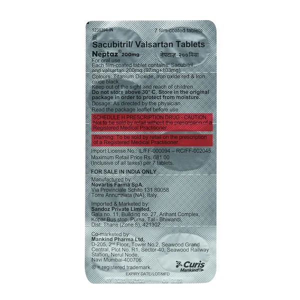 Neptaz 200 mg Tablet 7's