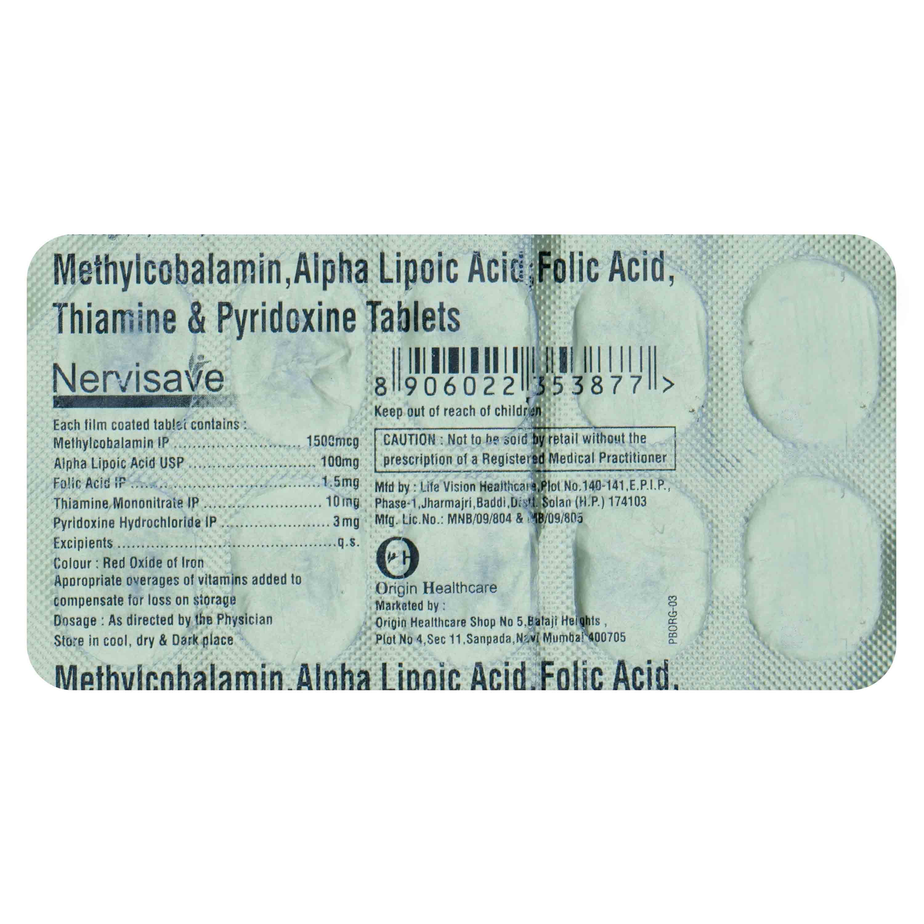Nervisave Tablet 10's, Pack of 10 TABLETS Nervisave Tablet 10's, Pack of 10 TABLETS