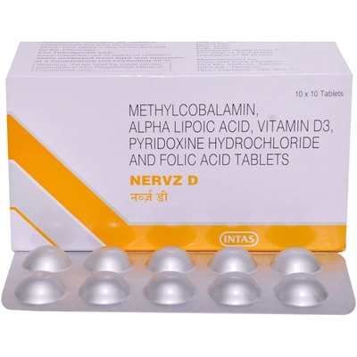 Nervz D Tablet 10's, Pack of 10 TABLETS