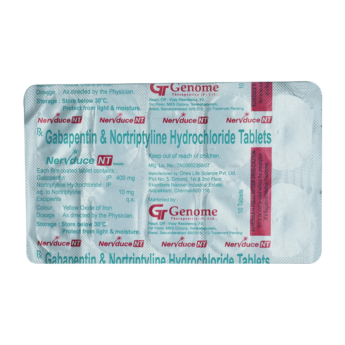 Nervduce Nt Tablet 10's, Pack of 10 TabletS Nervduce Nt Tablet 10's, Pack of 10 TabletS