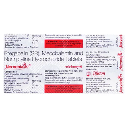 Nervenia Nt 75mg Tablet 10's