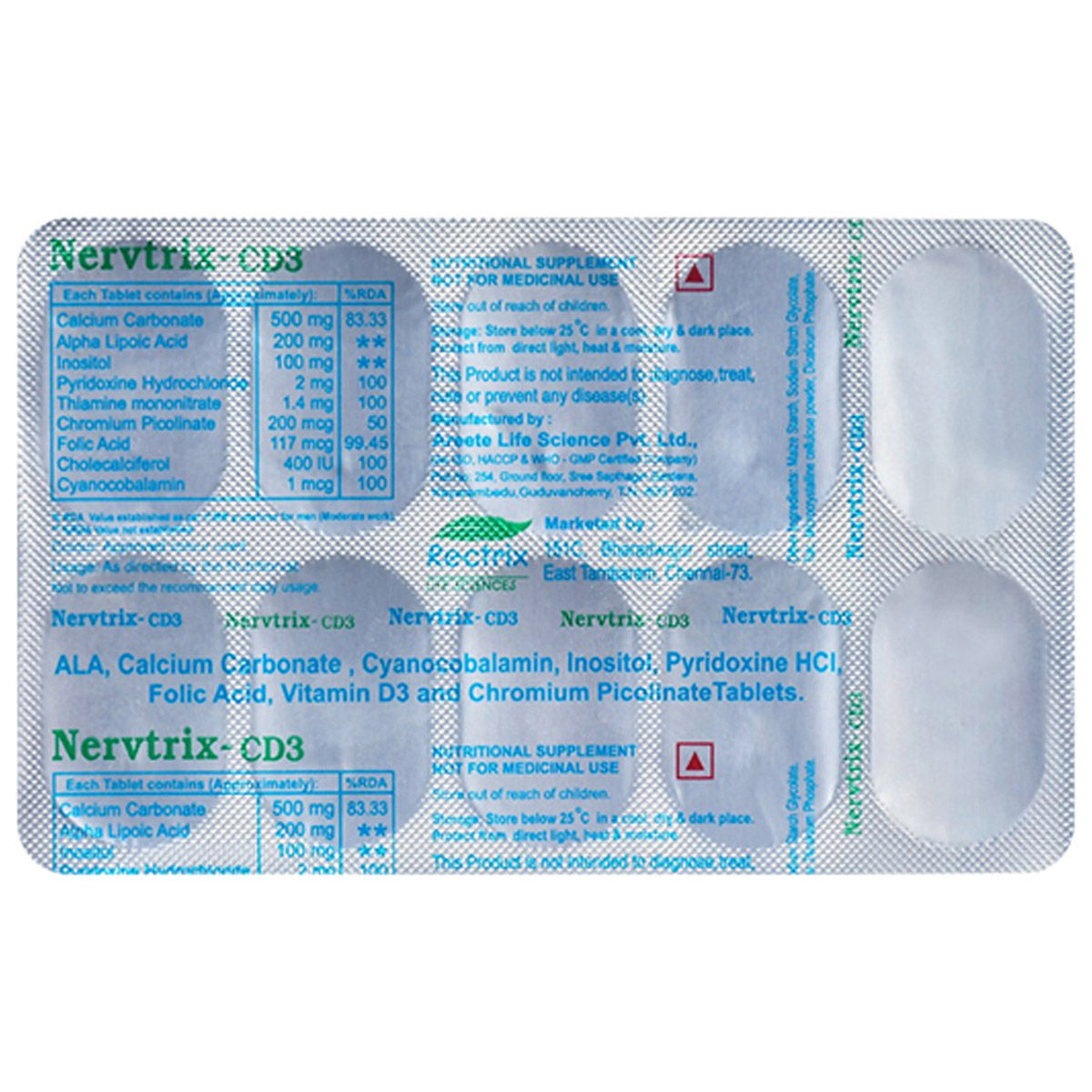 Buy Nervtrix-CD3 Tablet | 19 Minutes Delivery | Apollo Pharmacy
