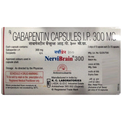 Nervibrain 300 Capsule 10's, Pack of 10 CAPSULES