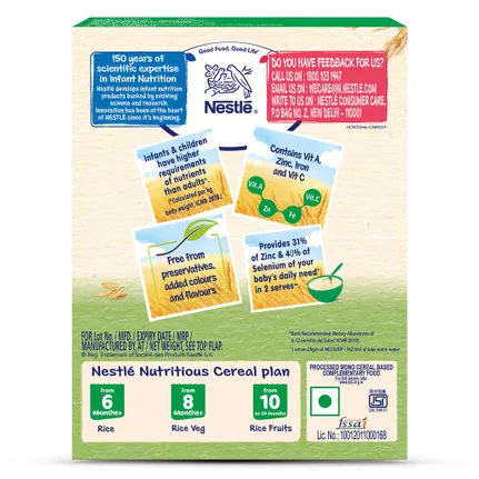 Buy Nestle Nestum Baby Cereal - Rice Vegetables (8 Months-24 Months) Online  at Best Price