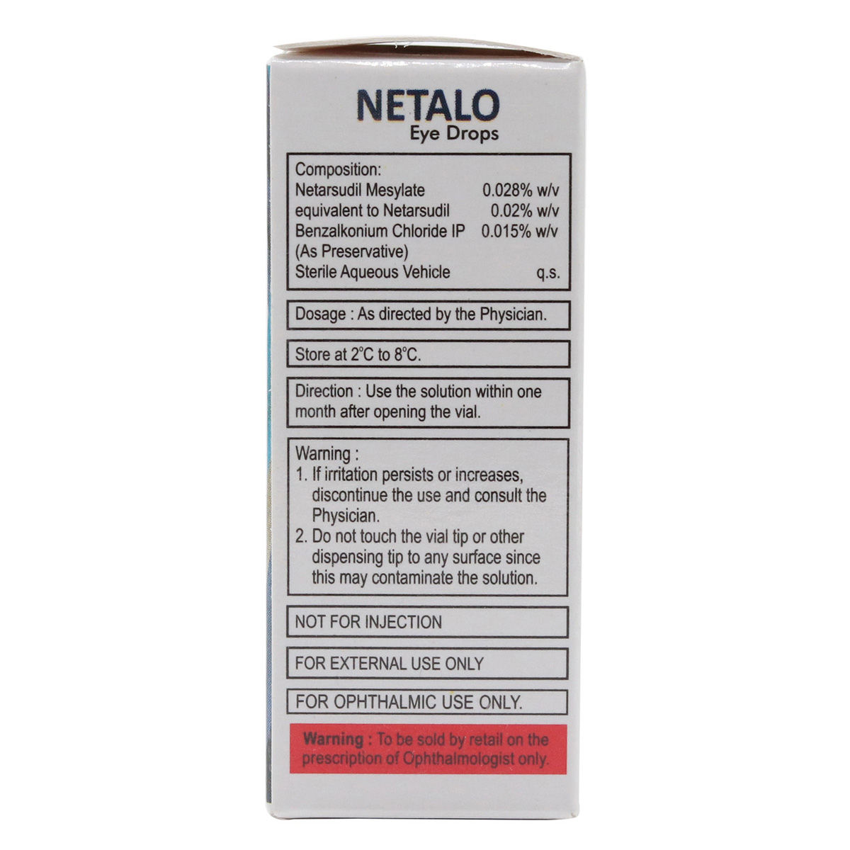 Buy Netalo 0.02%W/V Eye Drops 3 ml Online