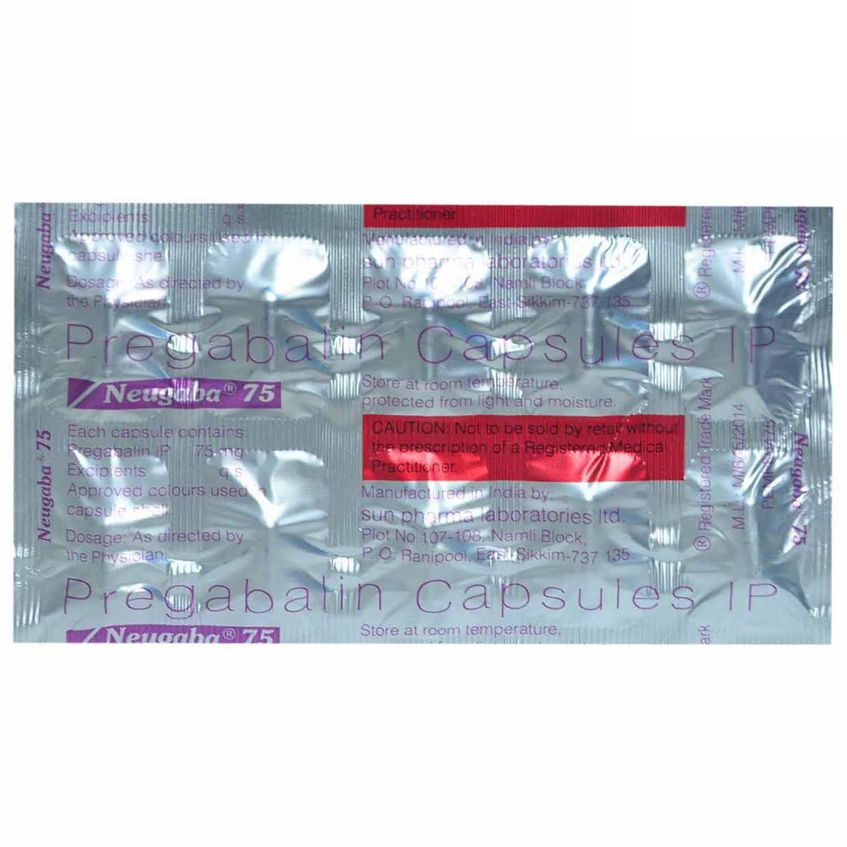 Neugaba 75 Capsule 10's, Pack of 10 CAPSULES Neugaba 75 Capsule 10's, Pack of 10 CAPSULES