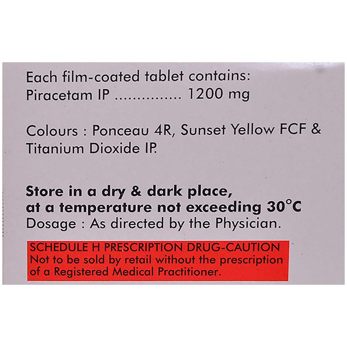Neurocetam-1200 Tablet 10's, Pack of 10 TabletS Neurocetam-1200 Tablet 10's, Pack of 10 TabletS