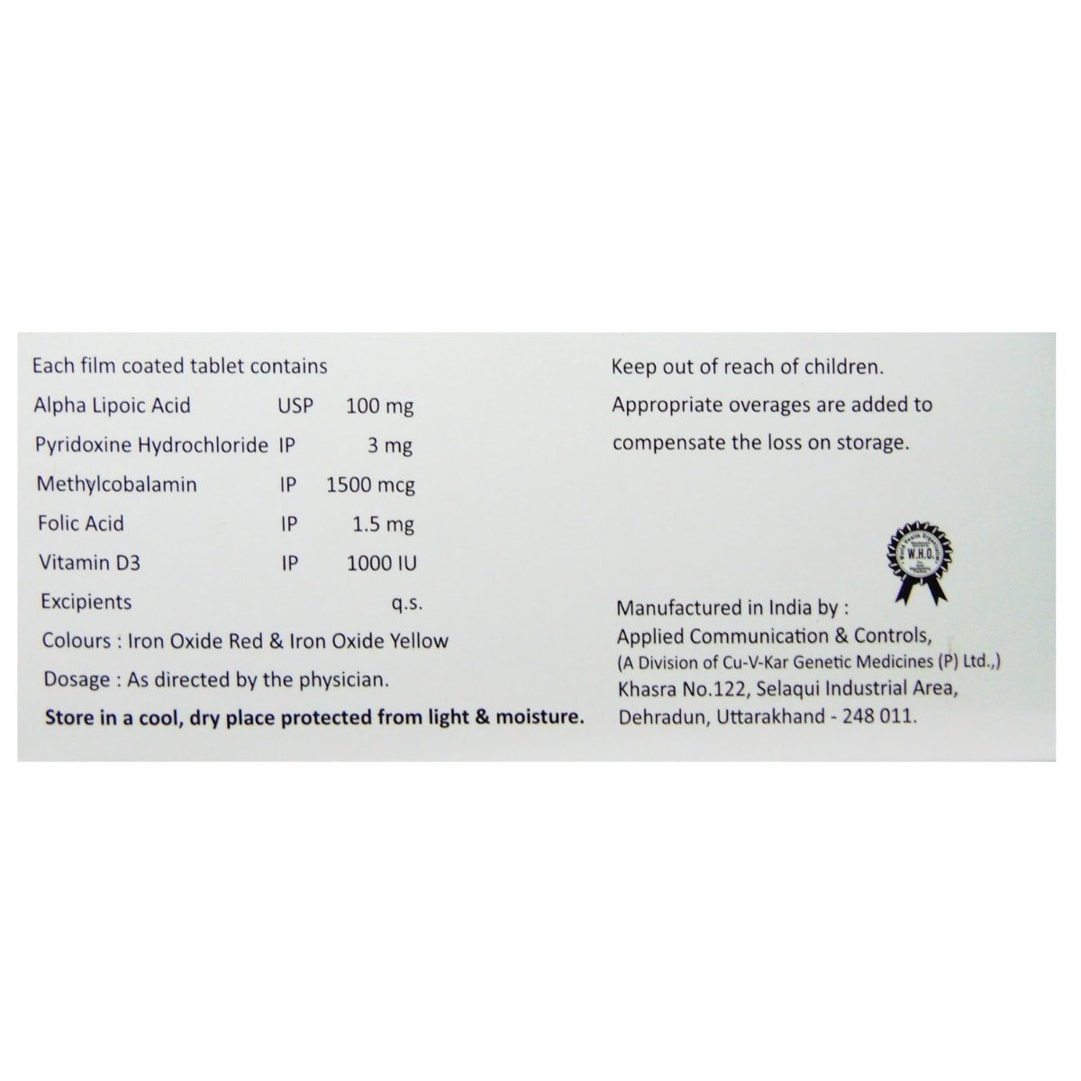 Neuromed-D Tablet 10's, Pack of 10 Neuromed-D Tablet 10's, Pack of 10