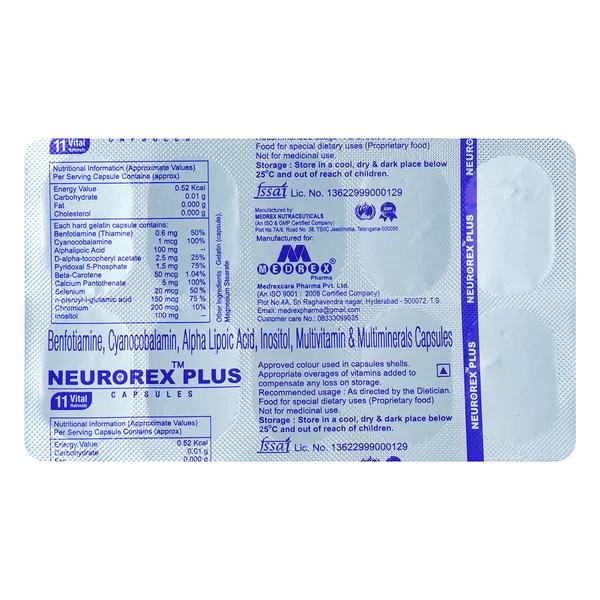 Neurorex Plus Tablet 10's, Pack of 10