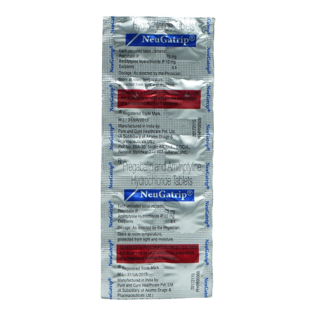 Neugatrip Tablet 10's, Pack of 10 Neugatrip Tablet 10's, Pack of 10
