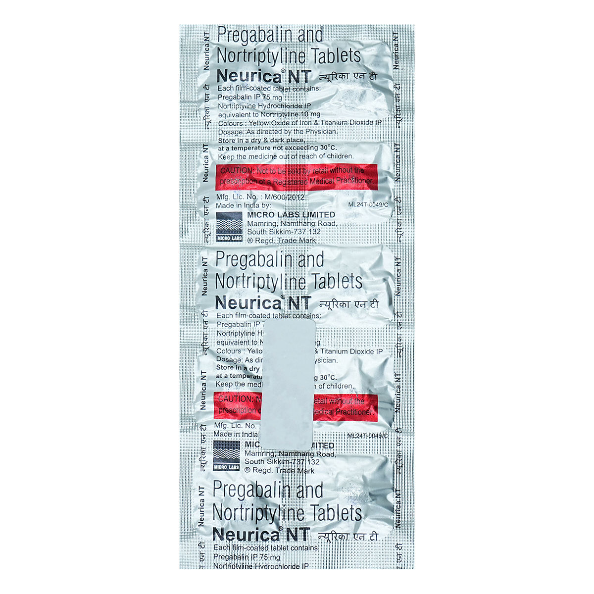 Neurica NT Tablet 10's, Pack of 10 Neurica NT Tablet 10's, Pack of 10