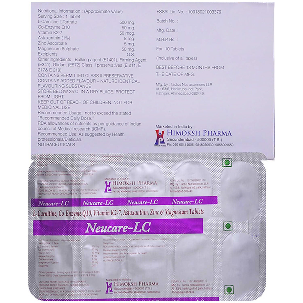Neucare LC Tablet 10's, Pack of 10 TABLETS Neucare LC Tablet 10's, Pack of 10 TABLETS