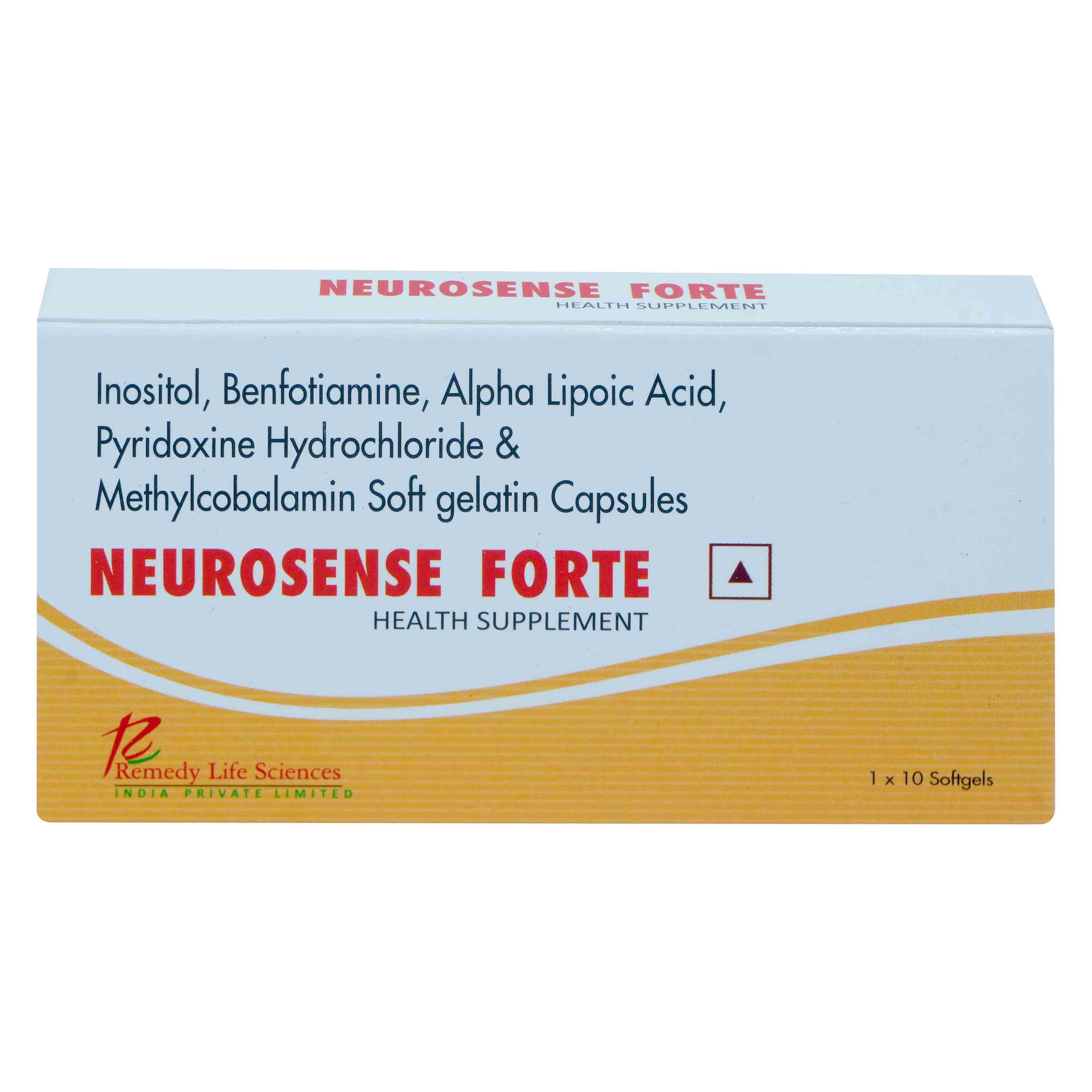 Neurosense Forte Softgel Capsule 10's, Pack of 10 CapsuleS Neurosense Forte Softgel Capsule 10's, Pack of 10 CapsuleS