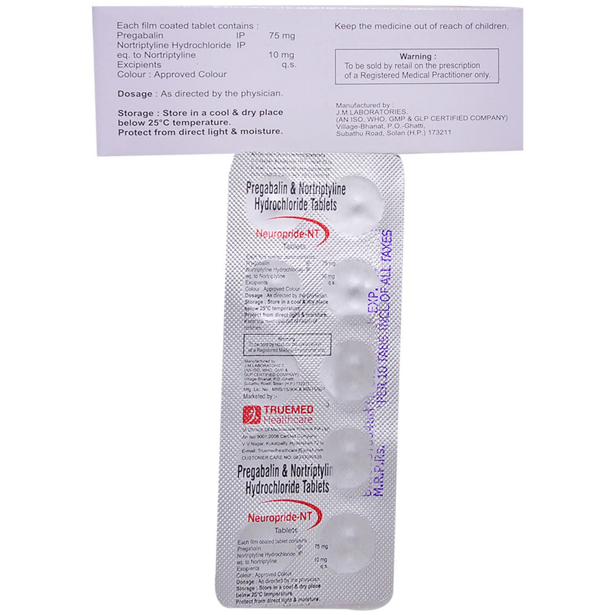 Neuropride-Nt 75mg Tablet 10's, Pack of 10 Neuropride-Nt 75mg Tablet 10's, Pack of 10