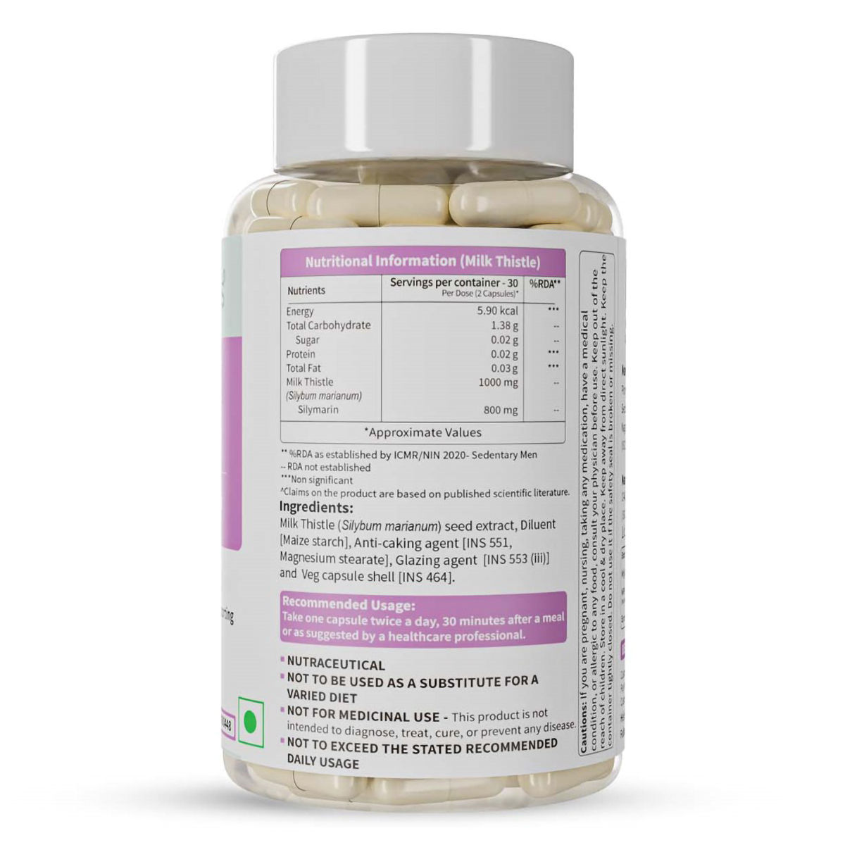 NAC 1200mg Milk Thistle TUDCA 500mg Liver Cleanse & Repair Formula - 90 Capsules - USA Made - View #12