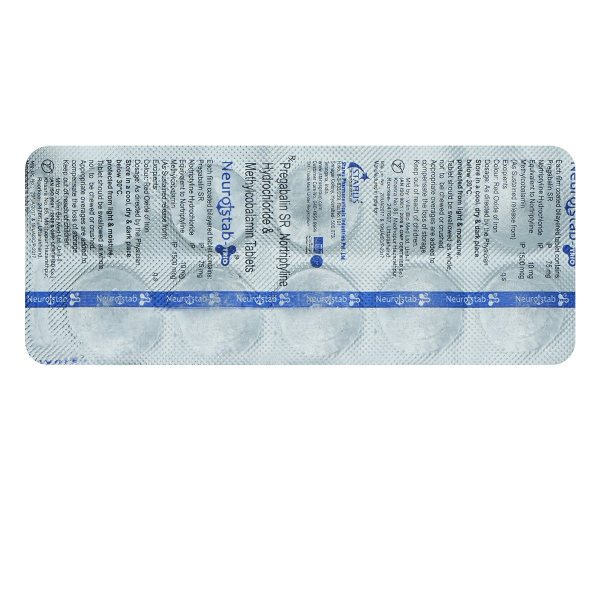 Neurostab Trio Tablet 10's, Pack of 10 TABLETS Neurostab Trio Tablet 10's, Pack of 10 TABLETS