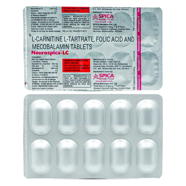 Neurospica-LC Tablet 10's, Pack of 10 TabletS