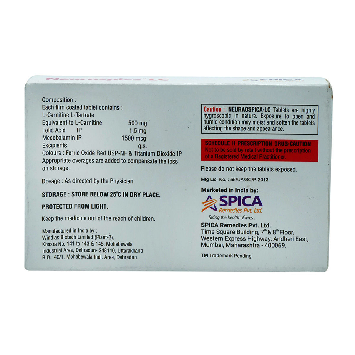 Neurospica-LC Tablet 10's Price, Uses, Side Effects, Composition ...