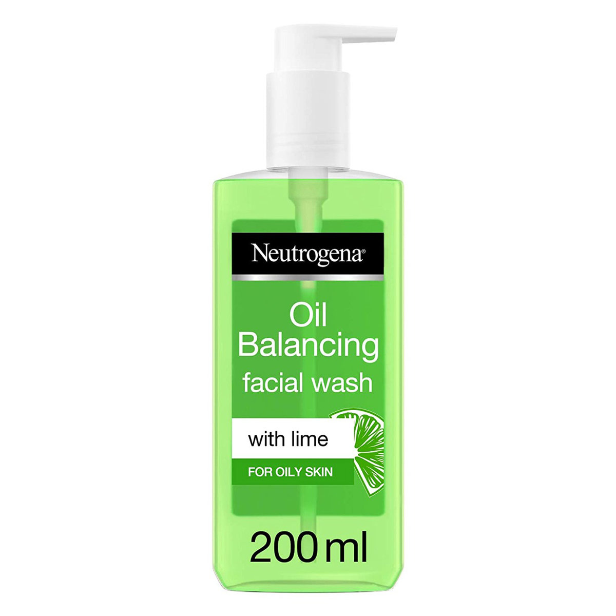 Neutrogena Oil Balancing Facial Wash 200 ml | With Lime | Tightens Pores | Cleanses Excess Oil | Mattifies Skin| For Oily Skin, Pack of 1 Neutrogena Oil Balancing Facial Wash 200 ml | With Lime | Tightens Pores | Cleanses Excess Oil | Mattifies Skin| For Oily Skin, Pack of 1