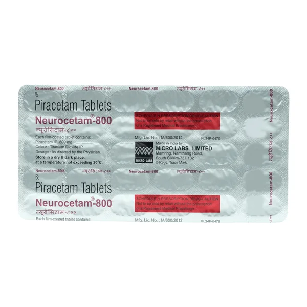 Neurocetam 800 Tablet 30's, Pack of 30 TabletS
