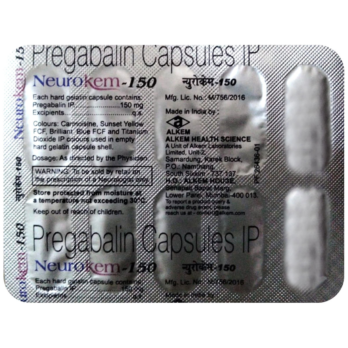 Neurokem-150 Capsule 10's, Pack of 10 CapsuleS Neurokem-150 Capsule 10's, Pack of 10 CapsuleS