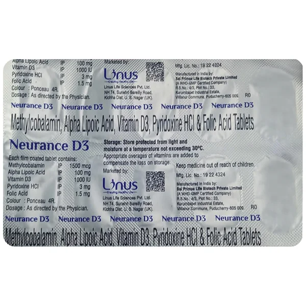 Neurance D3 Tablet 10's