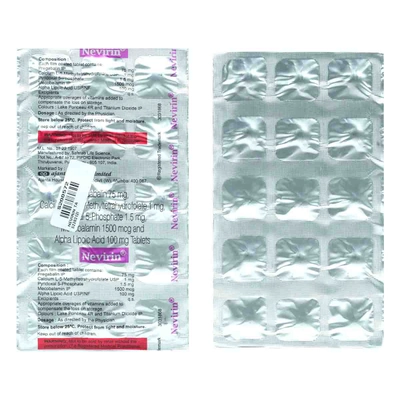 Nevirin Tablet 15's, Pack of 15 TABLETS