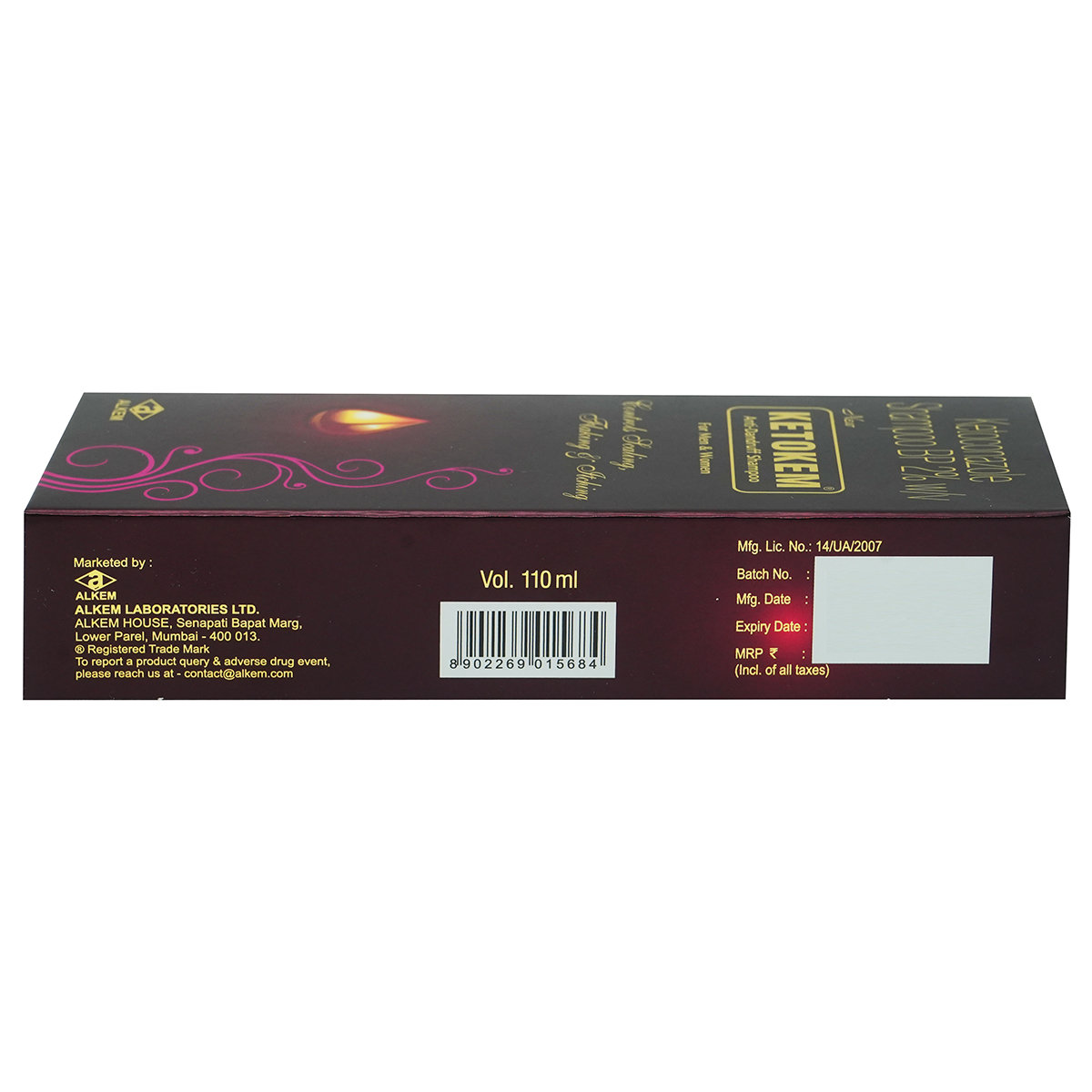 New Ketokem Anti-Dandruff Shampoo 110 ml, Pack of 1 SHAMPOO New Ketokem Anti-Dandruff Shampoo 110 ml, Pack of 1 SHAMPOO