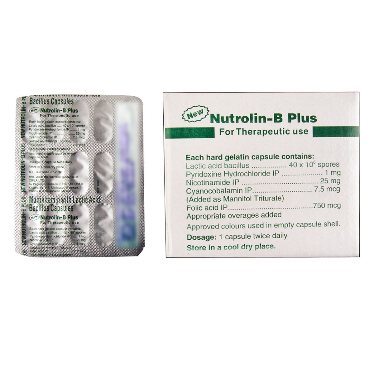 New Nutrolin-B Plus Capsule 15's Price, Uses, Side Effects, Composition ...