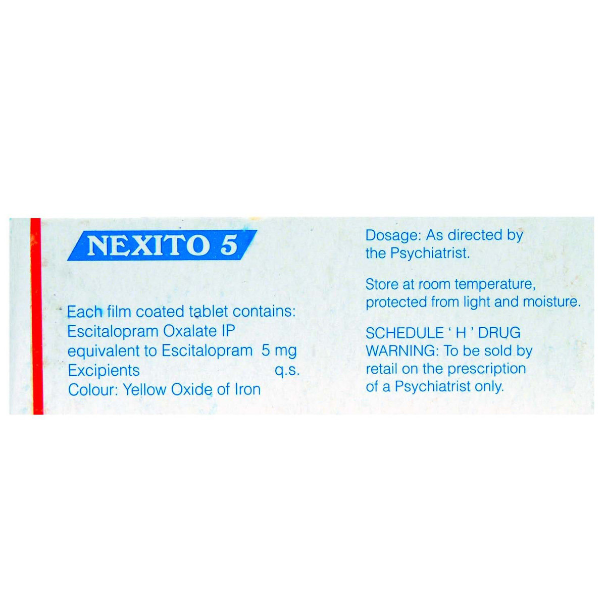 Nexito 5 Tablet 10's, Pack of 10 TABLETS Nexito 5 Tablet 10's, Pack of 10 TABLETS