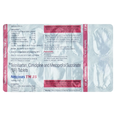 Nexovas TM 25 Tablet 10's, Pack of 10 TABLETS