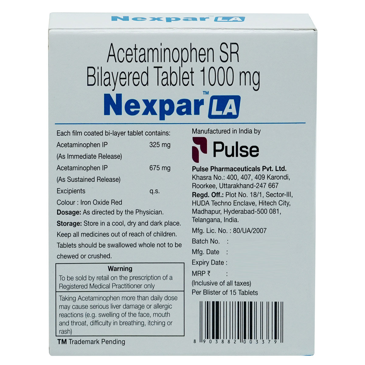 Nexpar LA Tablet 15's, Pack of 15 TabletS Nexpar LA Tablet 15's, Pack of 15 TabletS