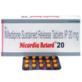Nicardia Retard 20 Tablet 15's, Pack of 15 TABLETS