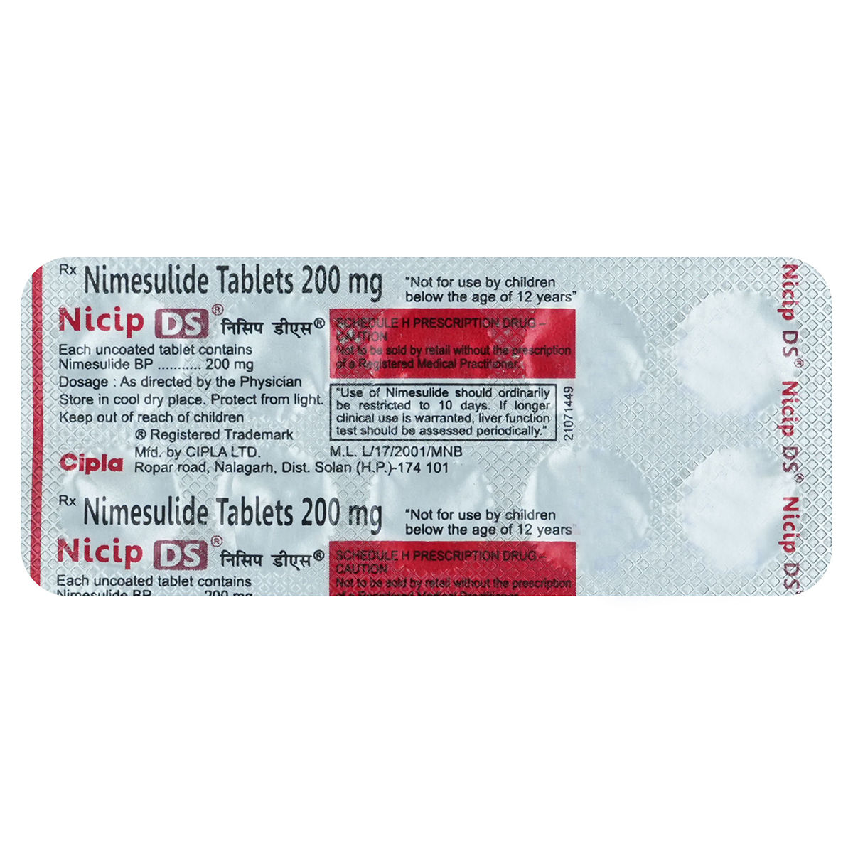 Buy Nicip DS Tablet 10's Online