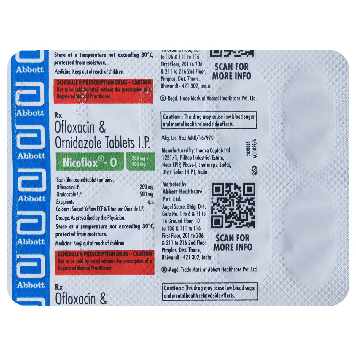 Nicoflox-O Tablet 10's, Pack of 10 TABLETS Nicoflox-O Tablet 10's, Pack of 10 TABLETS