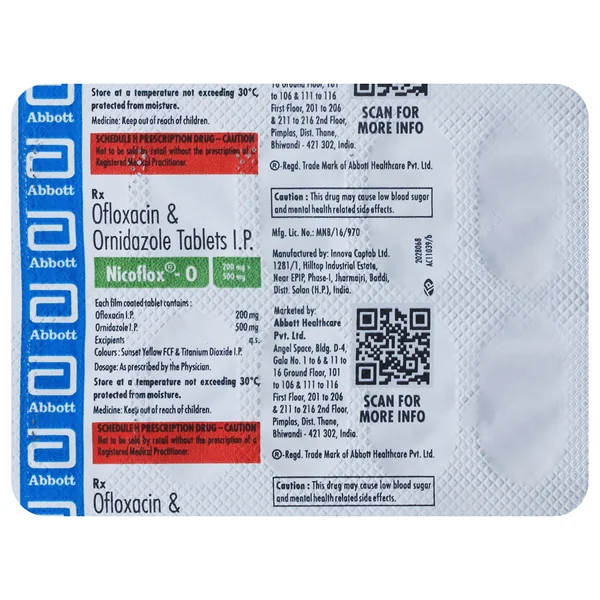 Nicoflox-O Tablet 10's, Pack of 10 TABLETS