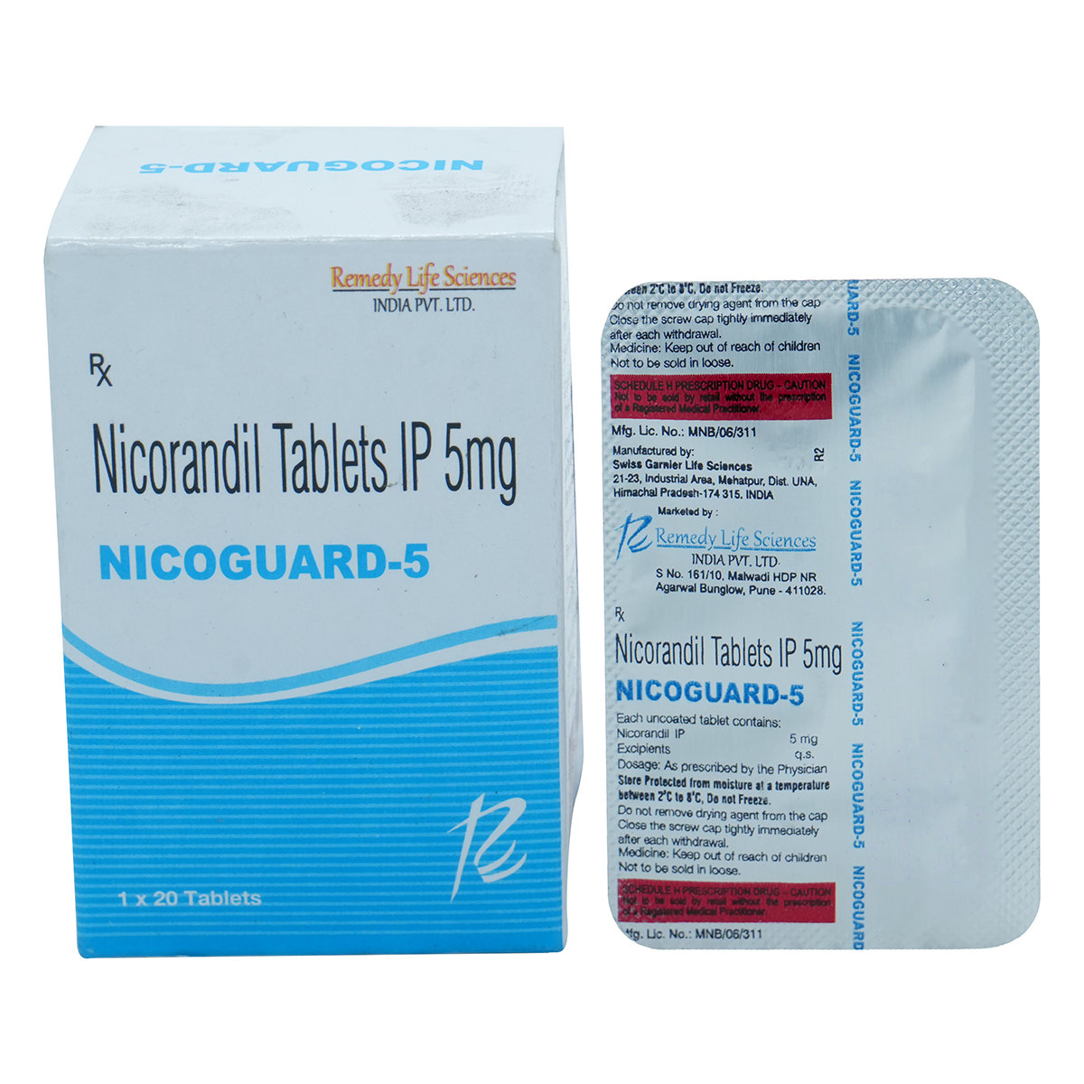 Nicoguard 5 mg Tablet 1's, Pack of 1 Tablet Nicoguard 5 mg Tablet 1's, Pack of 1 Tablet
