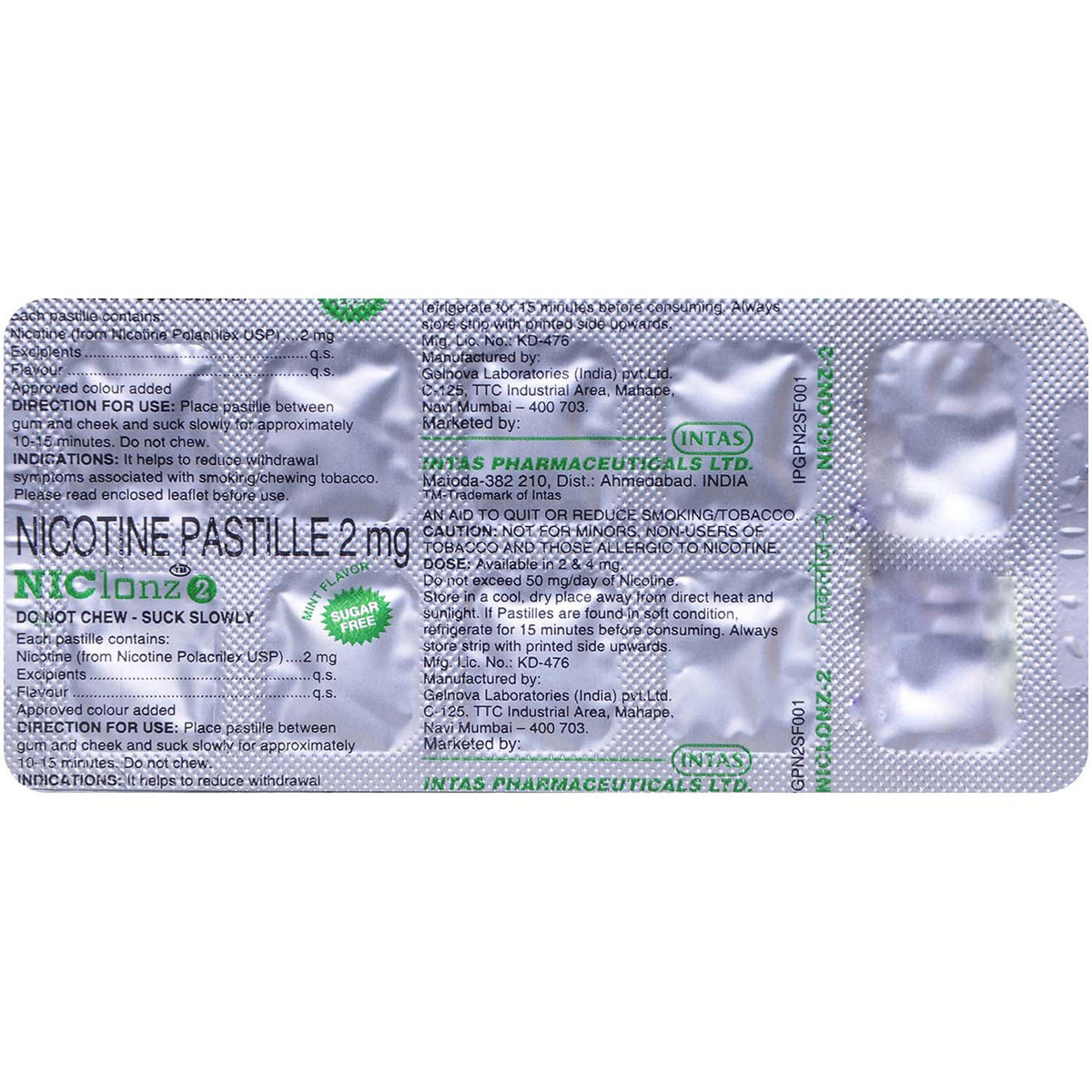 Niclonz 2mg Pastilles 10's, Pack of 10 PASTILLESS Niclonz 2mg Pastilles 10's, Pack of 10 PASTILLESS