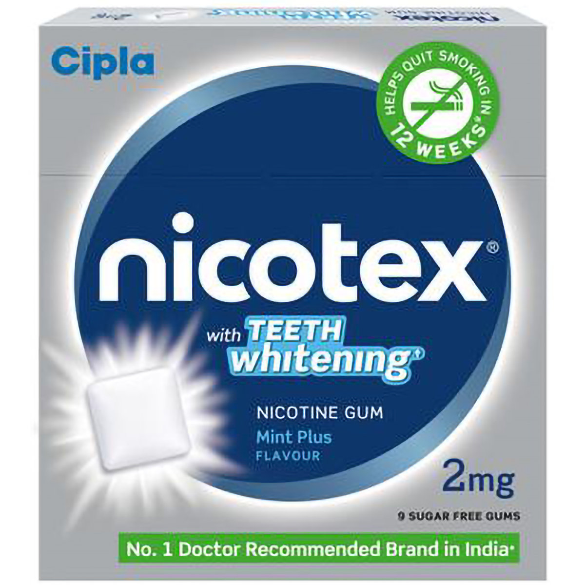 Nicotex Teeth Whitening Mint Plus 2mg, Pack of 1 Nicotex Teeth Whitening Mint Plus 2mg, Pack of 1