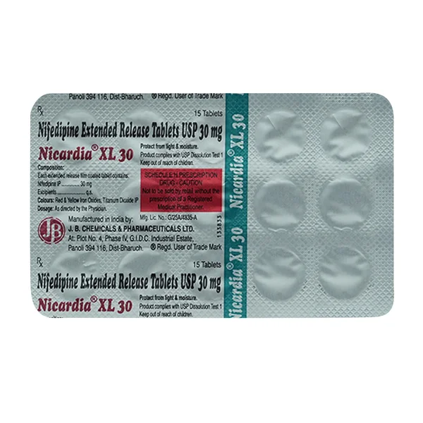 Nicardia XL 30 mg Tablet 15's