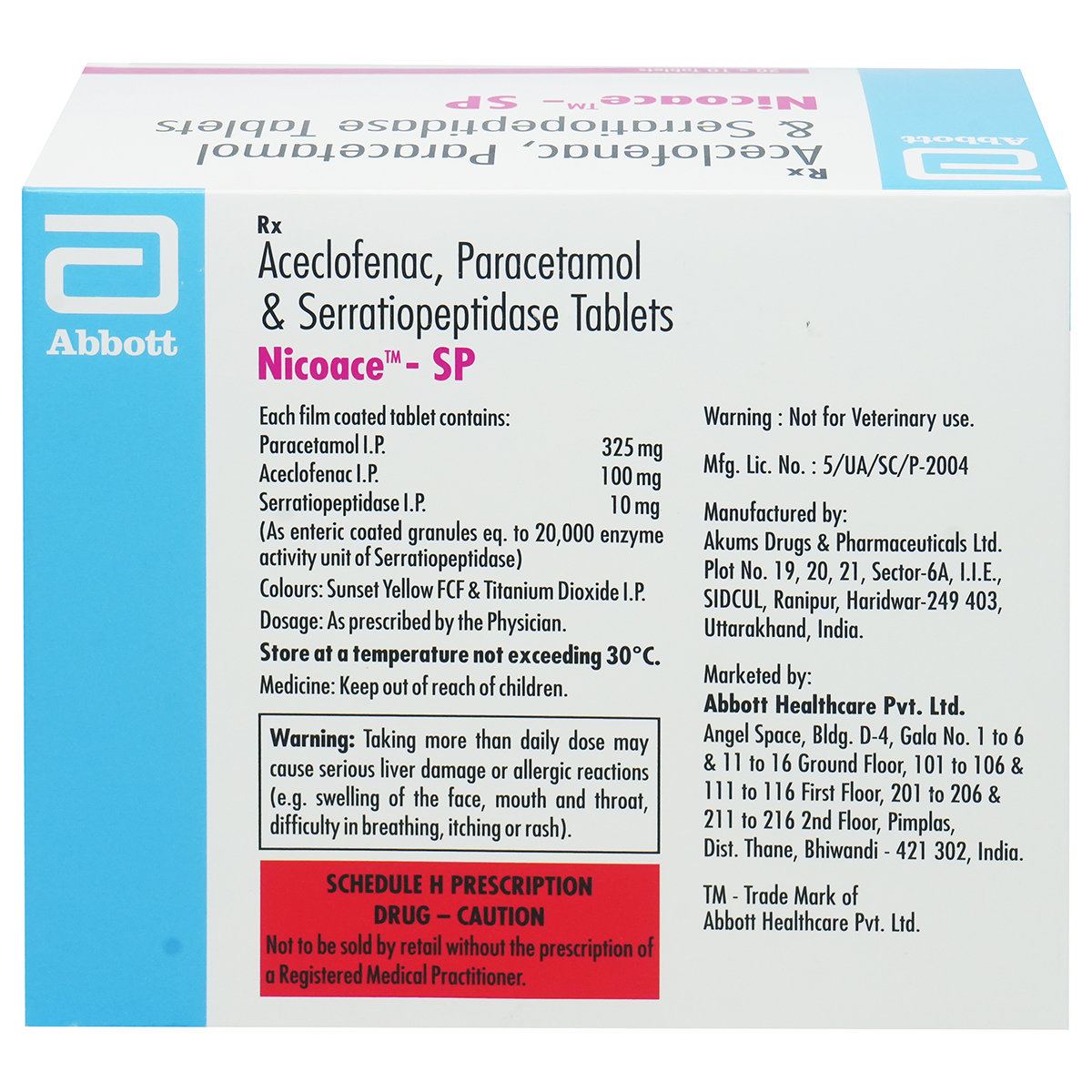Nicoace-SP Tablet 10's, Pack of 10 TabletS Nicoace-SP Tablet 10's, Pack of 10 TabletS