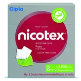 Nicotex 2 mg Sugar Free Paan Flavour Nicotine Gum, 12 Count, Pack of 1