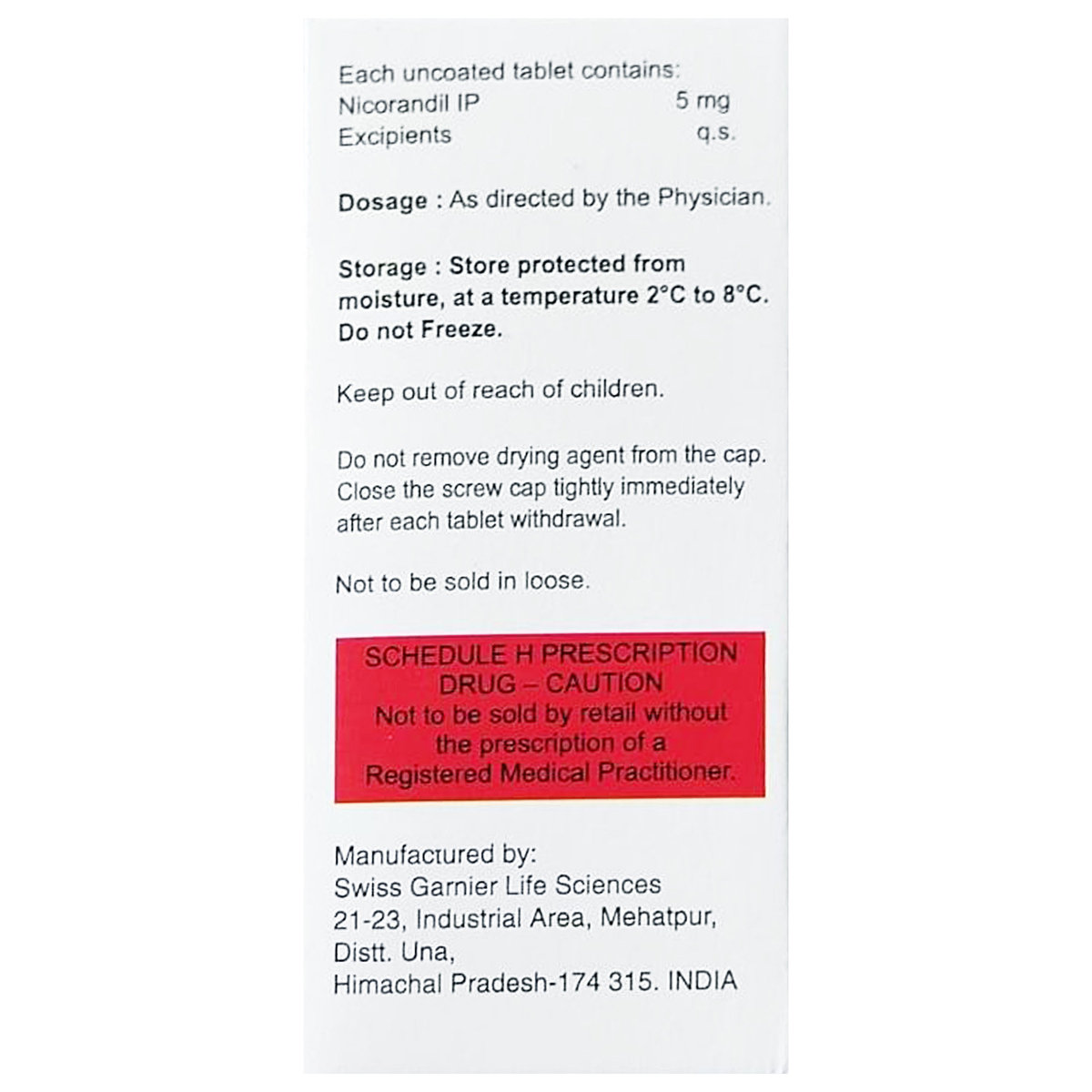 Nicokam 5 mg Tablet 30's, Pack of 1 Nicokam 5 mg Tablet 30's, Pack of 1