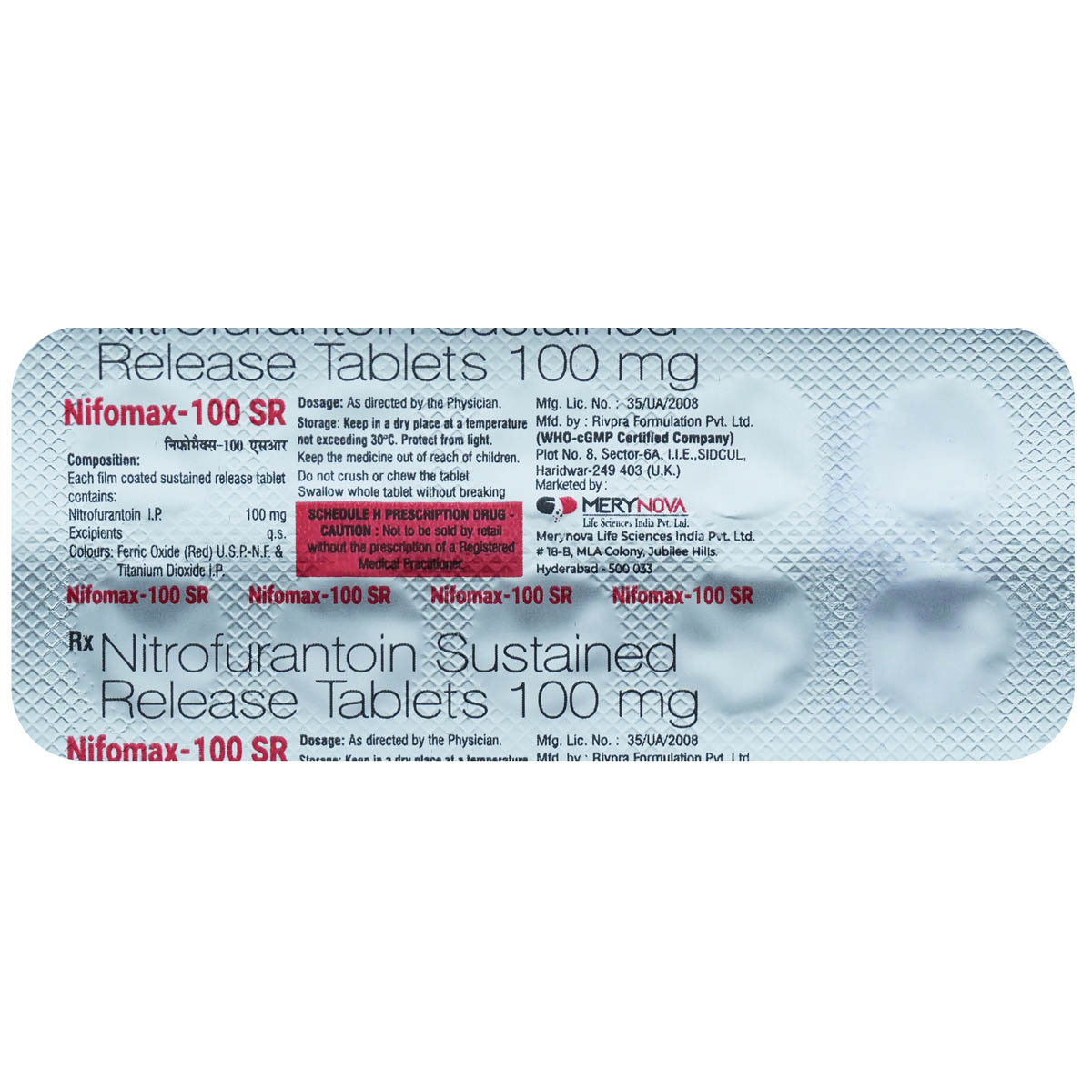Nifomax-100 SR Tablet 10's, Pack of 10 TABLETS Nifomax-100 SR Tablet 10's, Pack of 10 TABLETS