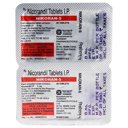 Nikoran-5 Tablet 20's