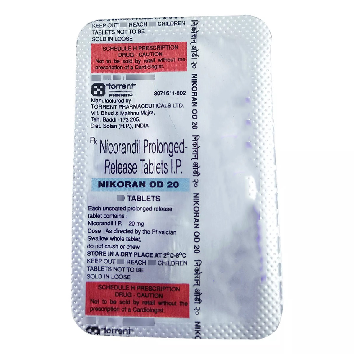 Nikoran OD 20 Tablet 10's, Pack of 1 TABLET Nikoran OD 20 Tablet 10's, Pack of 1 TABLET
