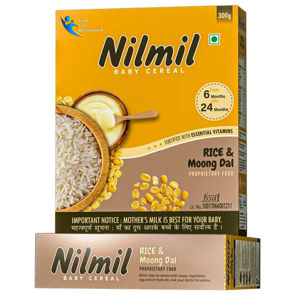 Nilmil Rice &amp; Moong Dal Baby Cereal, 300 gm Refill Pack, Pack of 1