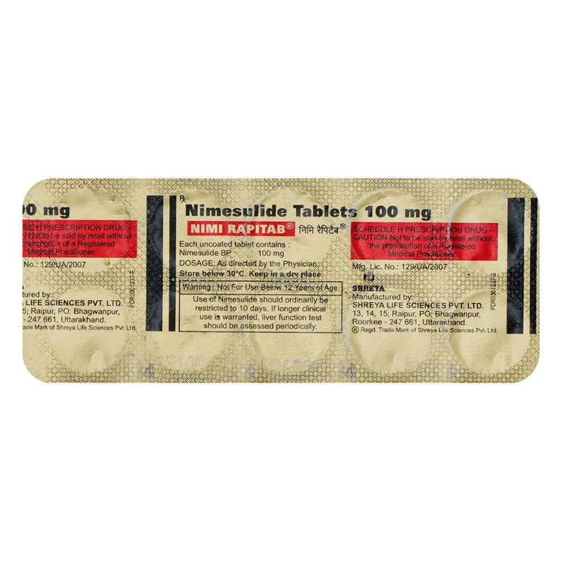 Buy Nimi Rapitab 100 mg Tablet online | Uses, Side Effects, Price and ...