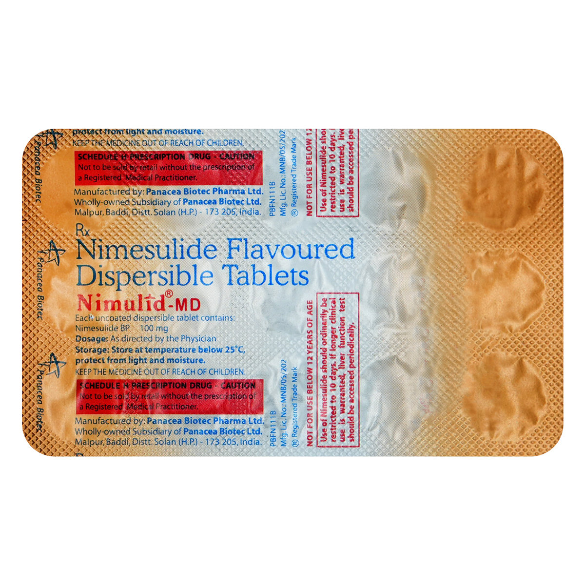 Nimulid MD Tablet 15's, Pack of 15 TABLETS Nimulid MD Tablet 15's, Pack of 15 TABLETS