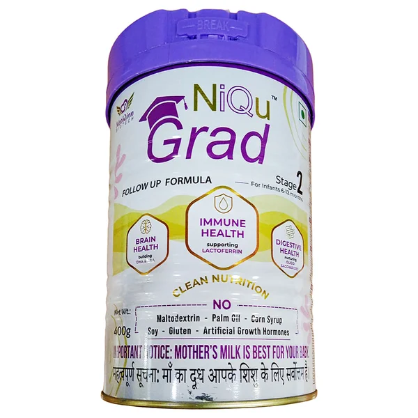 Niqu Grad Stage-2 Clean Nutrition Powder, 400 gm Tin